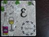 Custom monogrammed and dated tumbled stone coasters